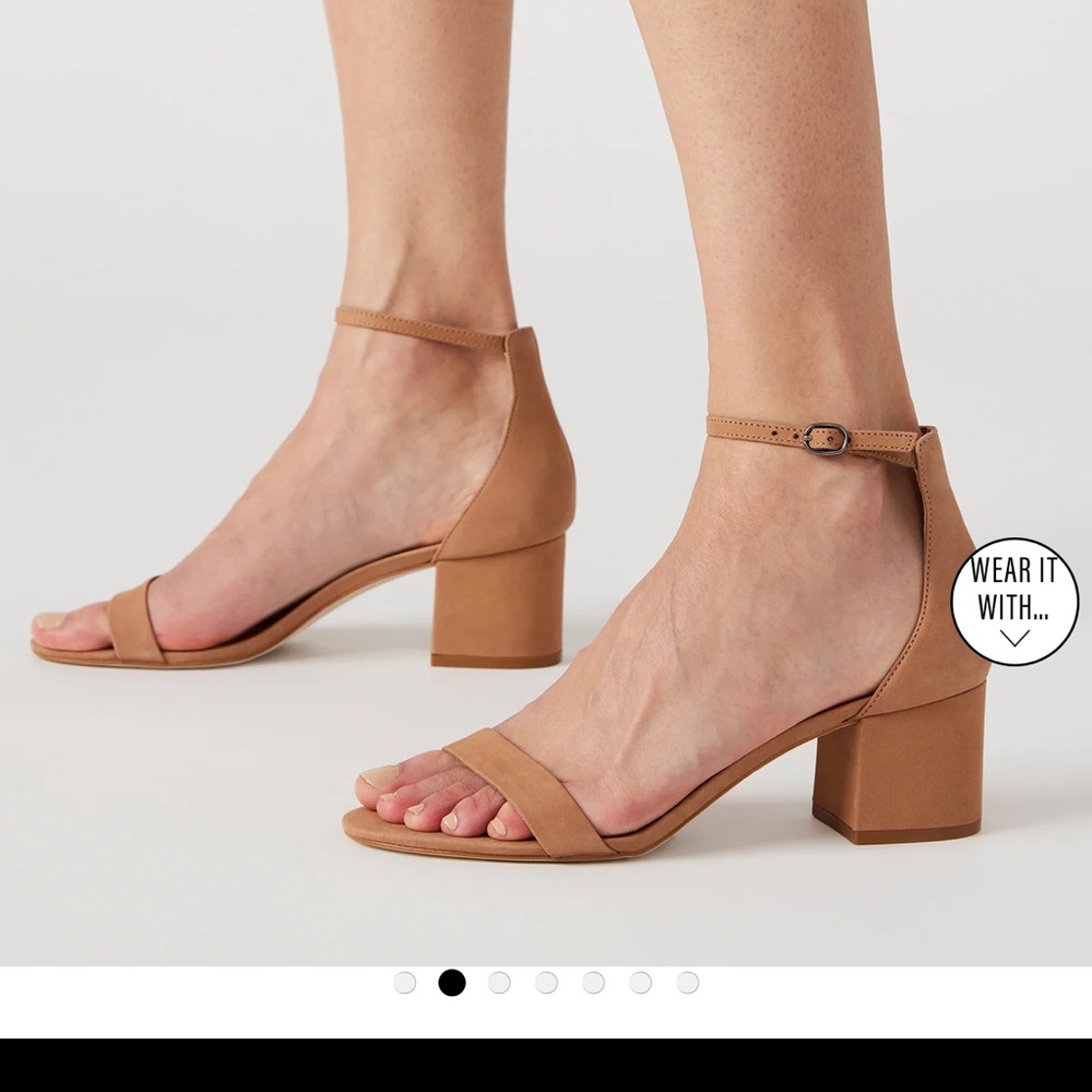 Elegant Tan Block Heel Sandals